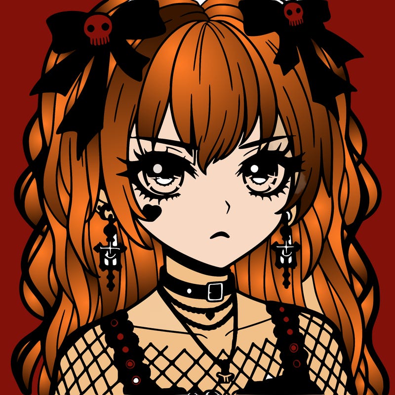 goth anime girl