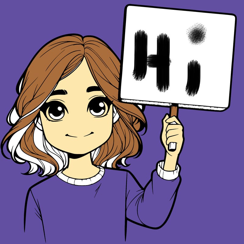 realistic girl holding up a sign