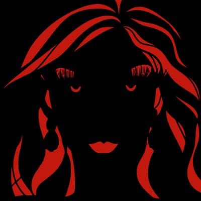 woman with extravagant makeup