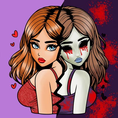 realistic girl split