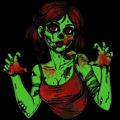 realistic zombie girl