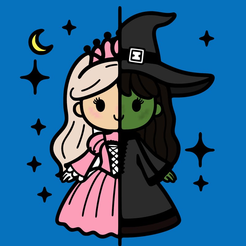 split princess and witch