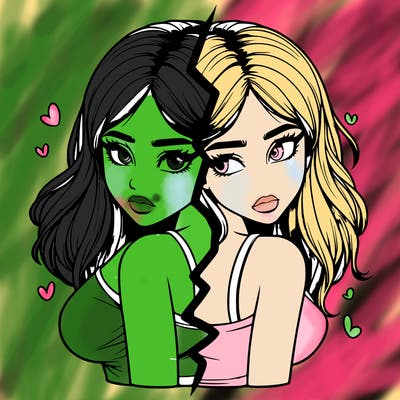 realistic girl split