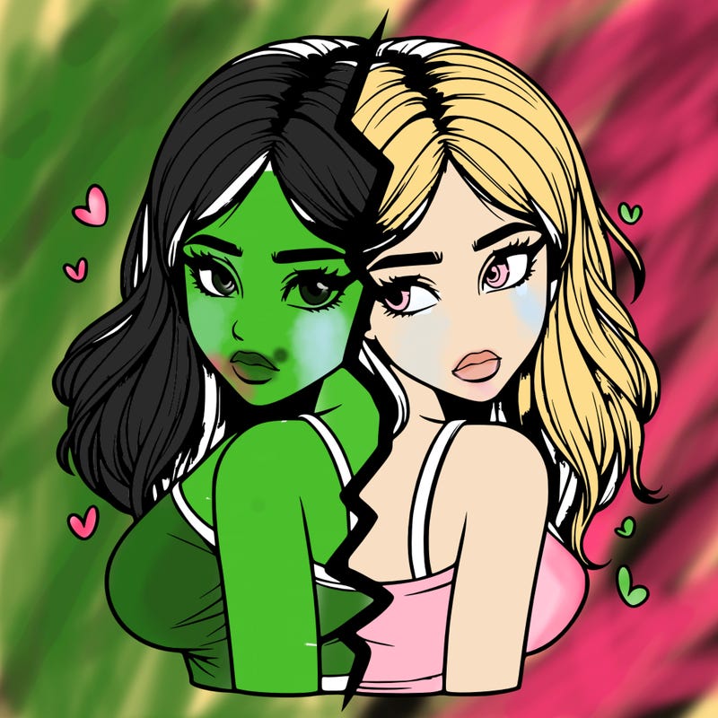 realistic girl split