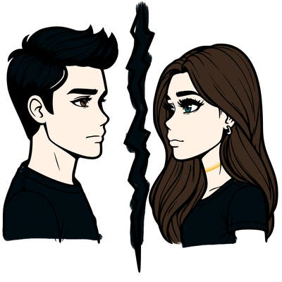 realistic couple split