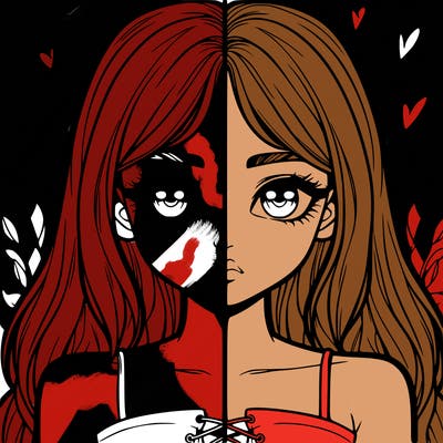 realistic girl split