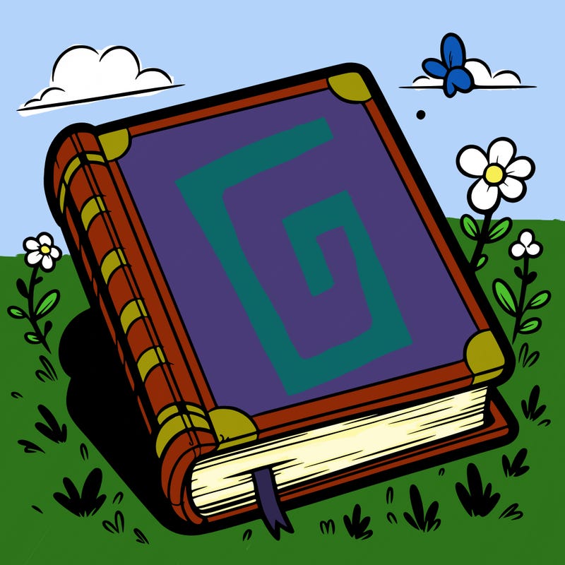 a blank book that takes up the entire page