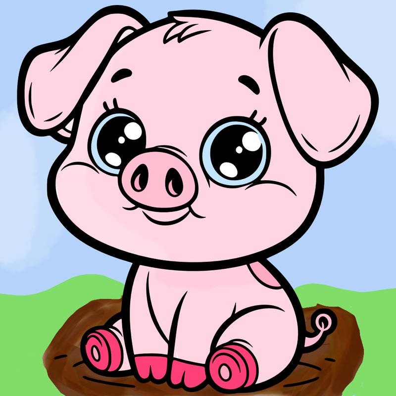 a cute animal pig baby