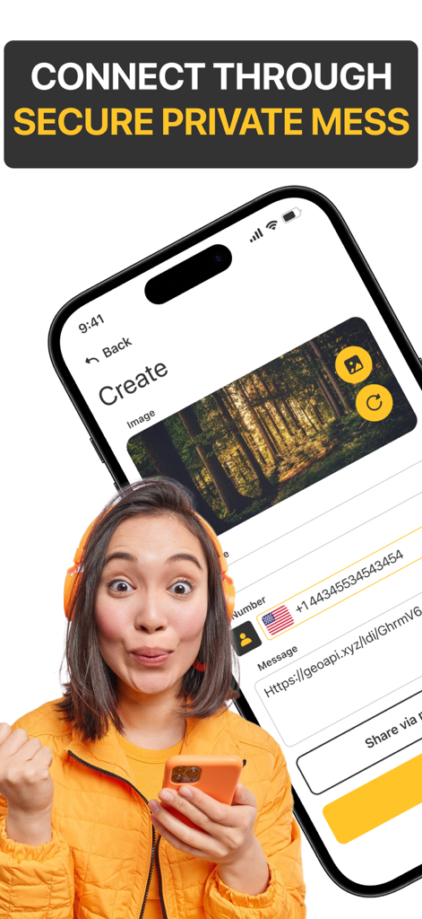 Parental Control: Family Link - A woman using the secure private messaging feature within the Parental Control Family Link app