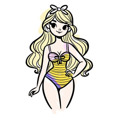 girl in bathing suit