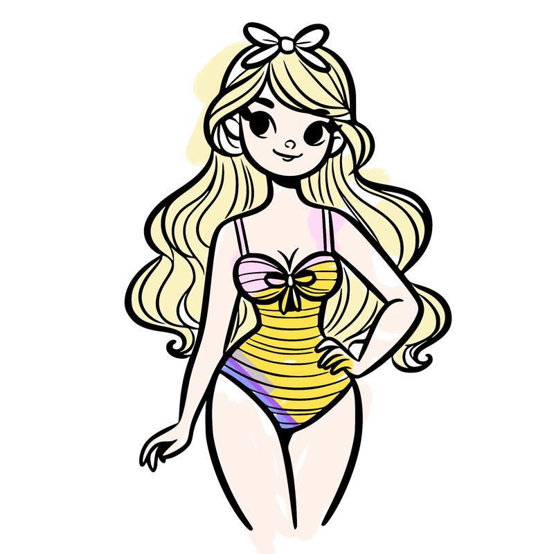 girl in bathing suit