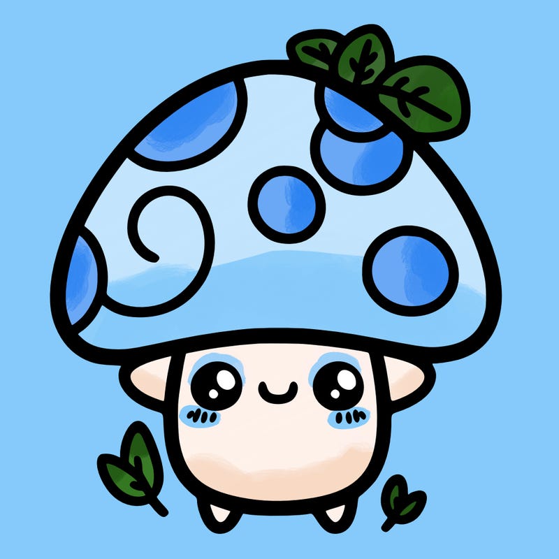 small easy cute mushroom