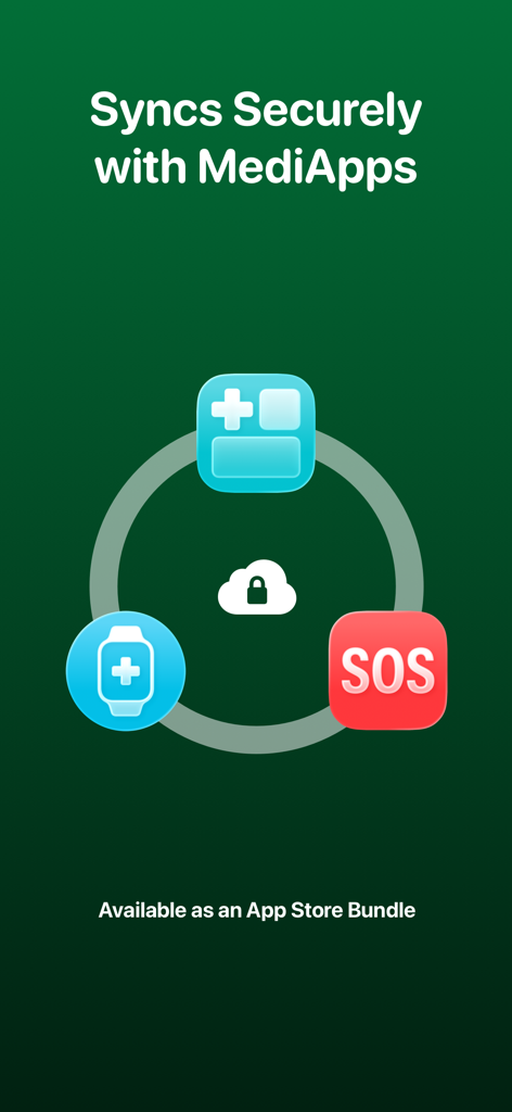 Secure data synchronization between MediApps on iPhone and Apple Watch