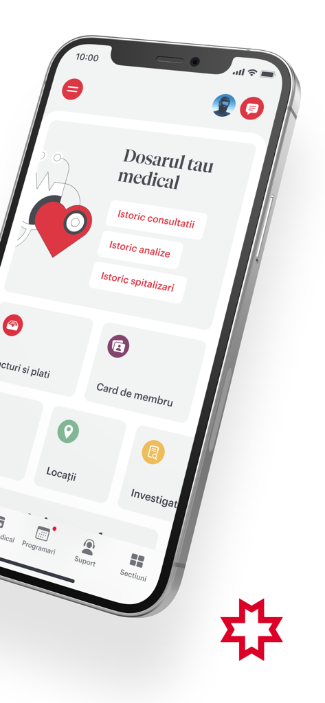 REGINA MARIA - Regina Maria mobile app displaying the digital medical folder section