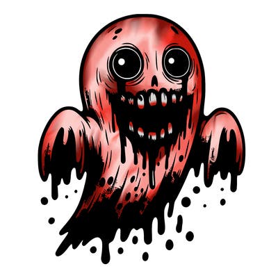 realistic creepy ghost with blood scary