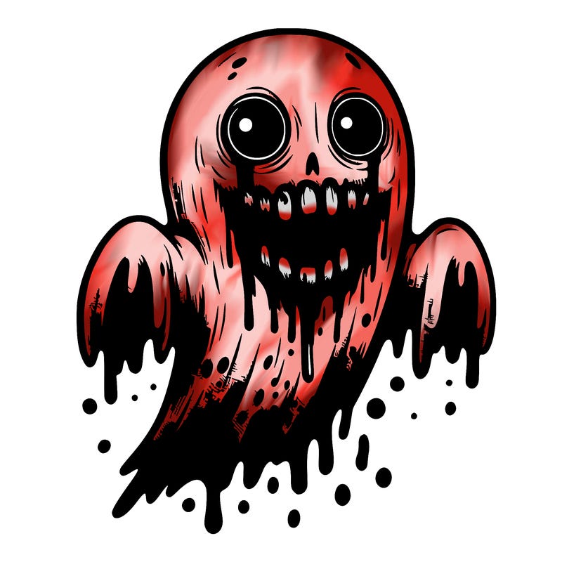 realistic creepy ghost with blood scary