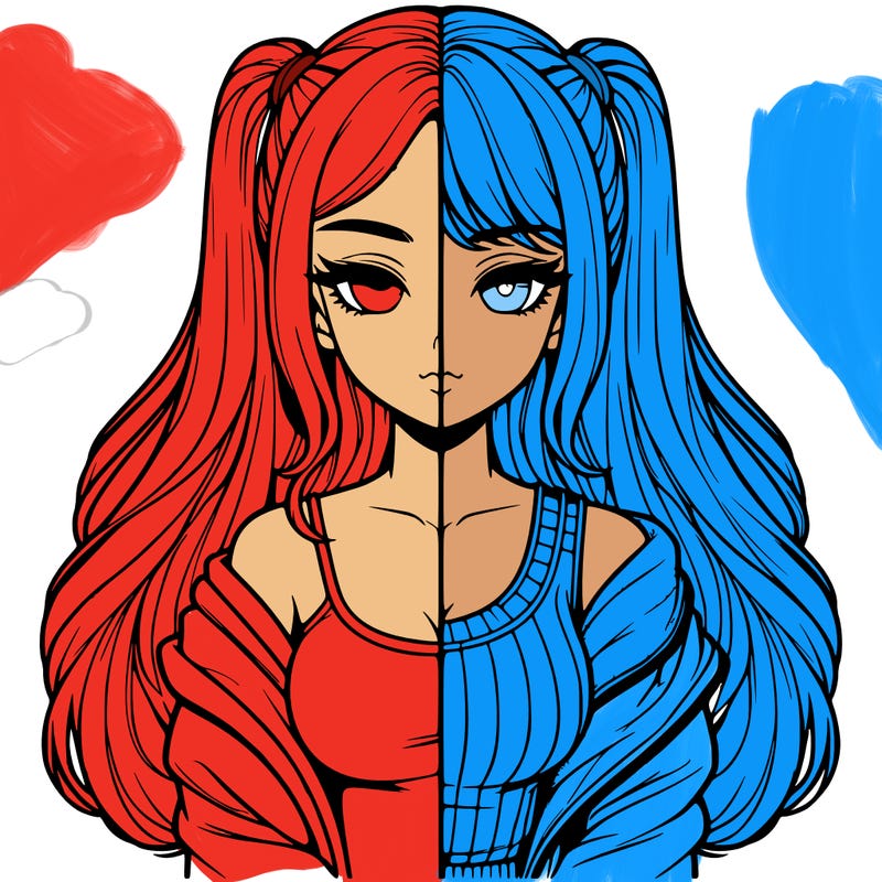 realistic girl split