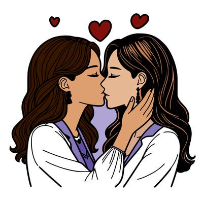 kiss lesbians