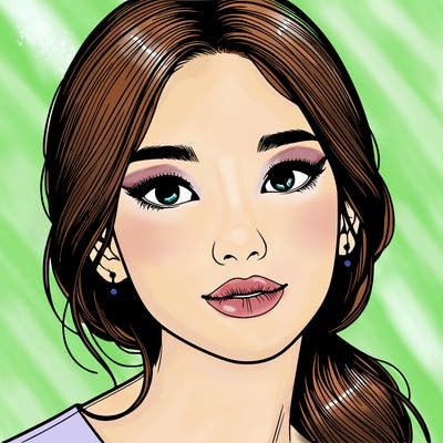 beautiful realistic asian woman