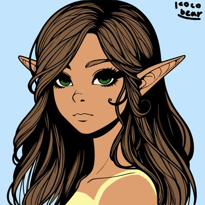 elf girl realistic dark fantasy