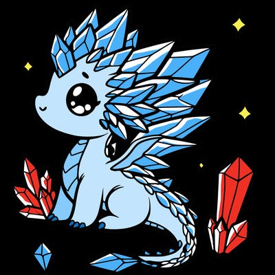 little cute crystal dragon