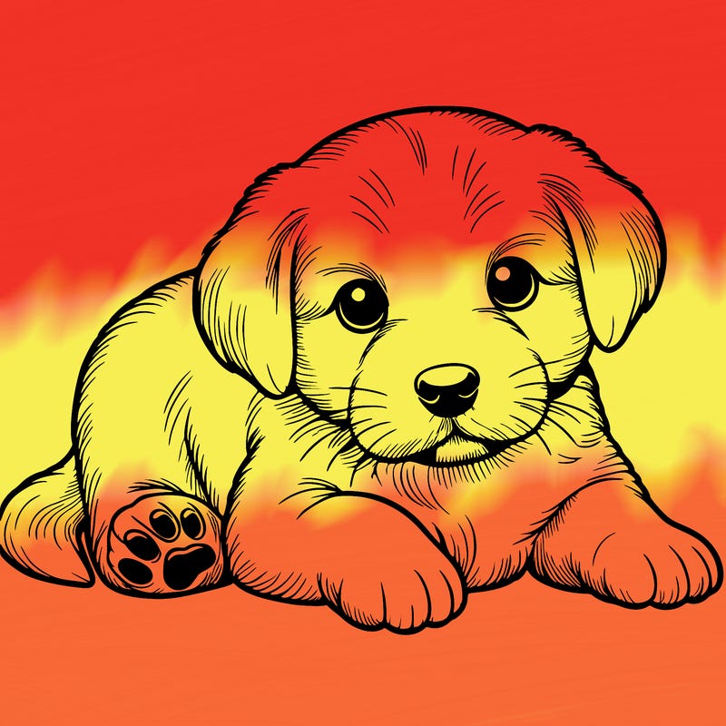 a cute realistic puppy