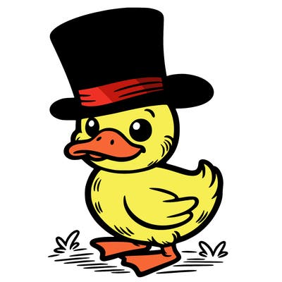 duck with top hat