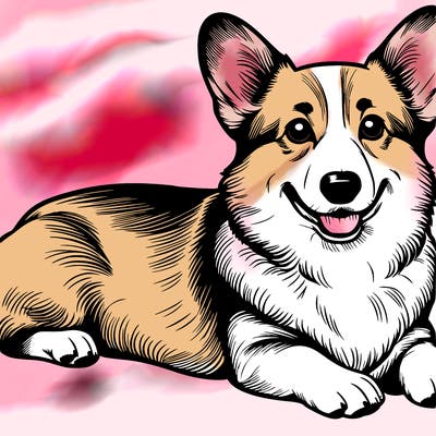 a realistic corgi