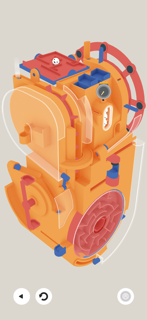 Automatoys - 3D mechanical puzzle with a small white ball in the game Automatoys