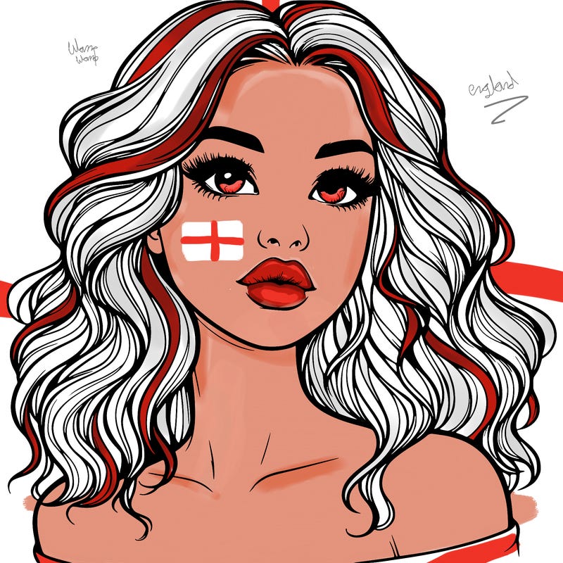 realistic girl with wavy hair and lips