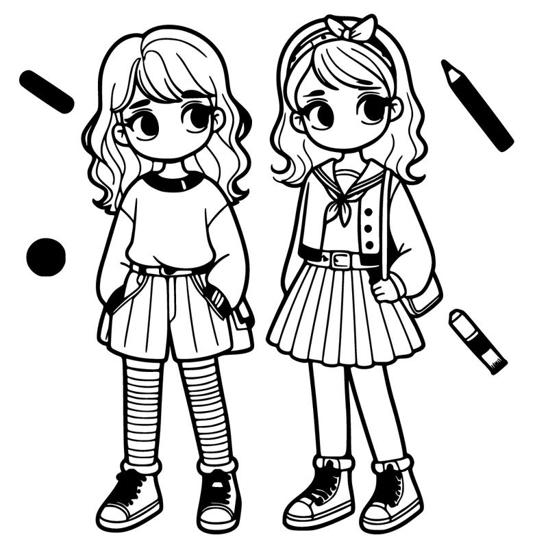 two girls standing next to each other