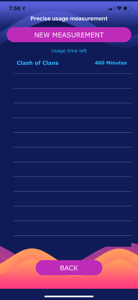 Ampere Battery Charging Check - Interfaz de la aplicación Ampere que muestra el tiempo de uso de la batería restante estimado para juegos móviles específicos