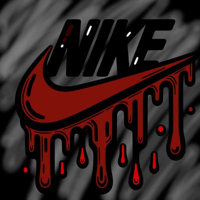 dripping nike logo