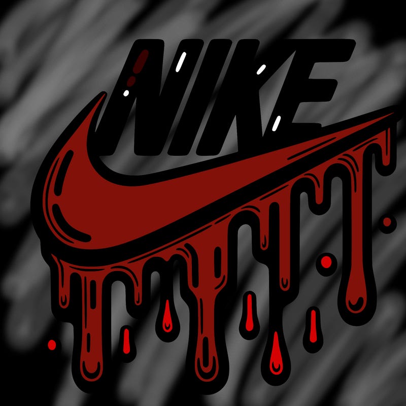dripping nike logo
