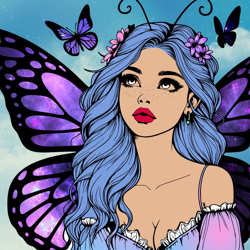 butterfly fairy realistic girl