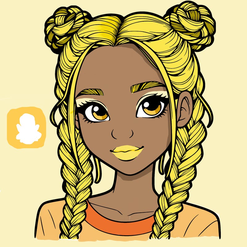 realistic girl with braids