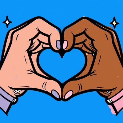 two hands make a heart