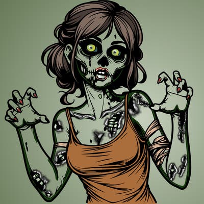 realistic zombie girl