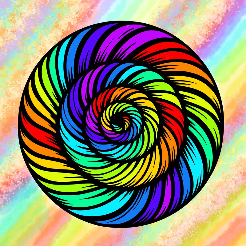 detailed spiral illusion