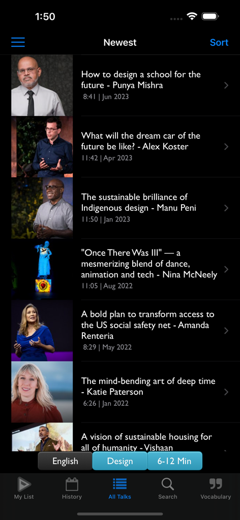 TEDICT LITE - La lista de las TED Talks más recientes en la aplicación TEDICT LITE para aprender inglés