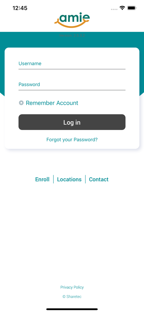 Ariza Credit Union mobile app login screen