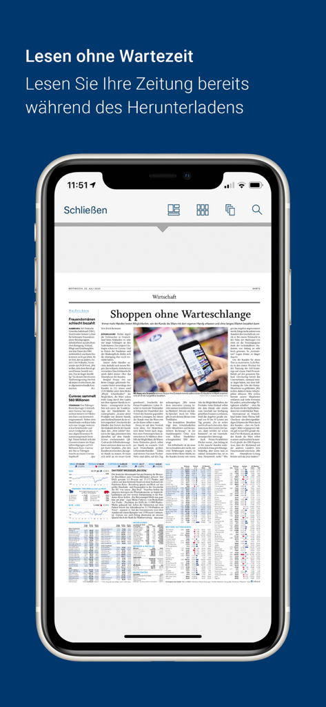 noz E-Paper App - Ein digitaler Zeitungsartikel, angezeigt in der noz E-Paper App auf einem iPhone.