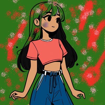 girl in a cute crop top