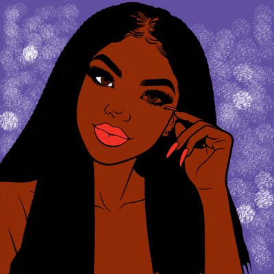 beautiful woman with box braids