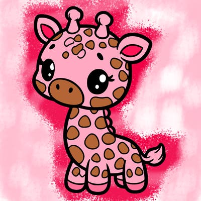 super duper cute giraffe