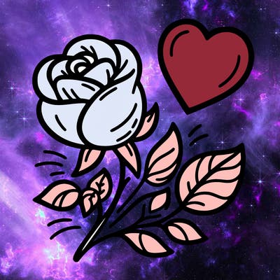 rose and heart