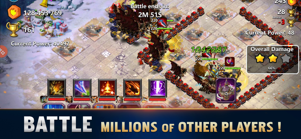 Clash of Lords 2: Guild Castle - Strategic PvP battle in Clash of Lords 2 with real-time hero skill control and base raiding gameplay.