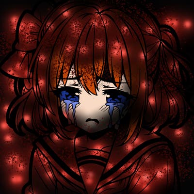 anime girl crying