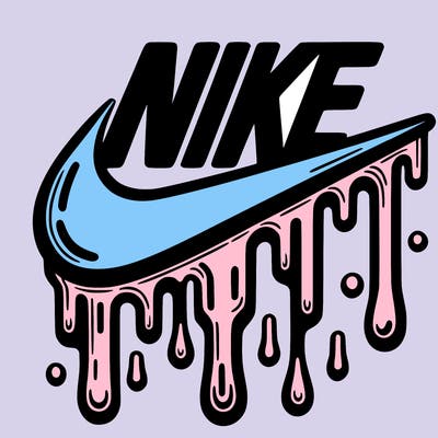 dripping nike logo