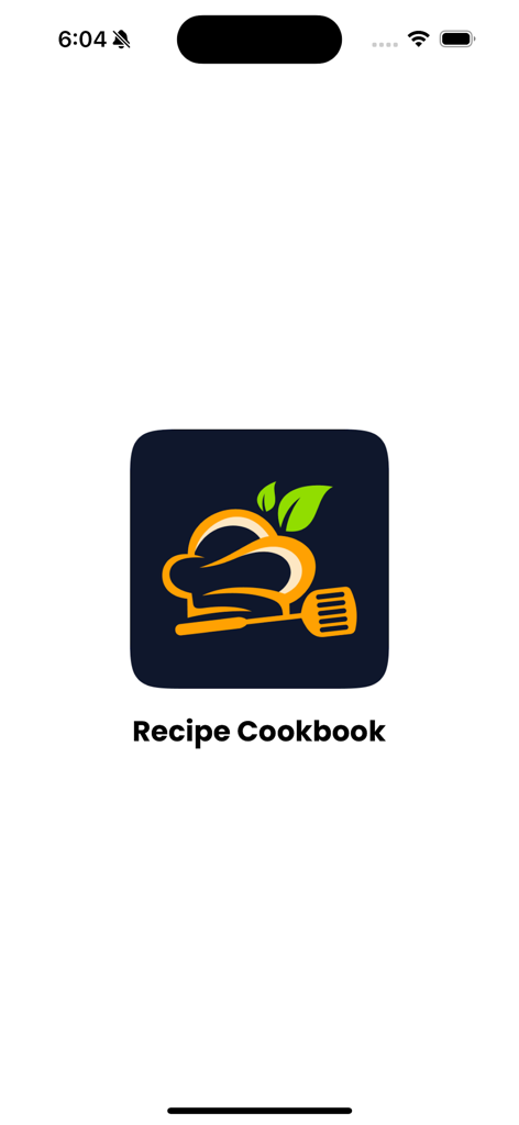 Cook Book - Recipe Keeper - Recipe Cookbook app splash screen featuring a chef hat and spatula icon
